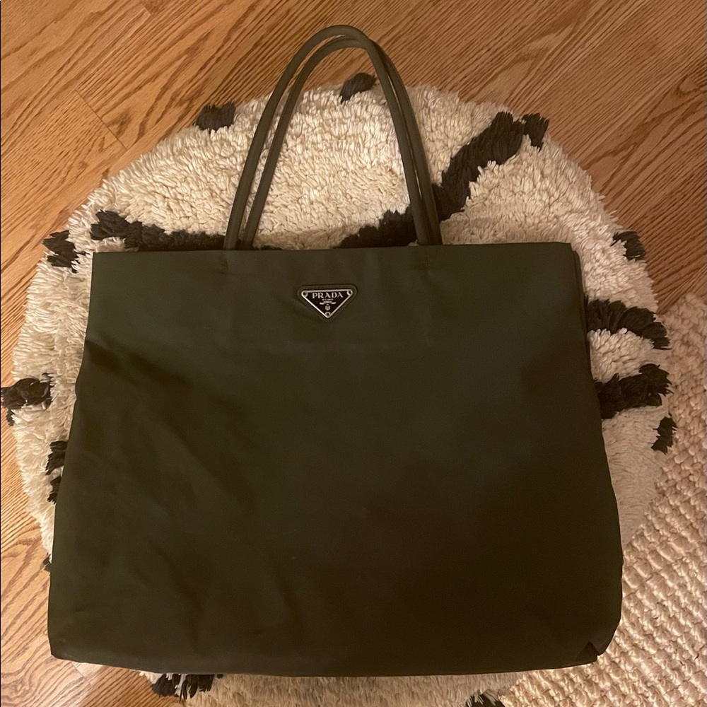 Prada Tessuto Tote in Army Green